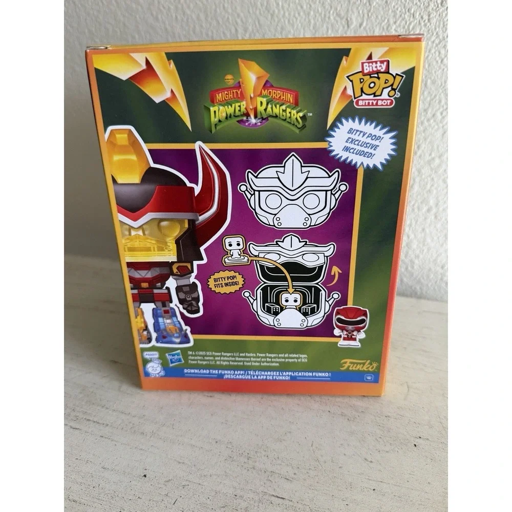 Mighty  Power Rangers Megazord w/ Red Ranger Funko Bitty Pop! Bitty‎ Bot  New
